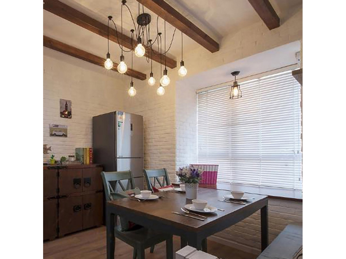 Rebe-lâmpada De Teto Aranha Diy Antiga Clássica Ajustável Com 6 Braços E27 Luminária Suspensa Para Sala De Jantar, Quarto, Hotel