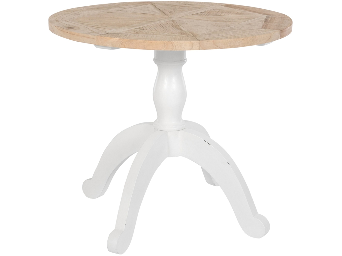 Mesa De Jantar Roswell Ø 90 Cm Natural/branco