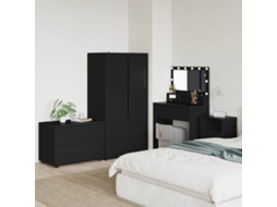 Vidaxl Armário De Arrumação 80 X 48 X 57 Cm Derivados De Madeira Preto