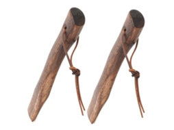 Mini Machado Com Cabo De Madeira, 2 Peças, Acabamento Liso, Para Jardim E Lenha | Conjunto