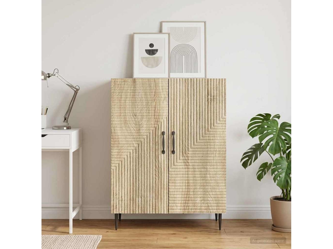 Vidaxl Buffet Carvalho Sonoma 66 X 34,5 X 89,5 Cm Derivados De Madeira