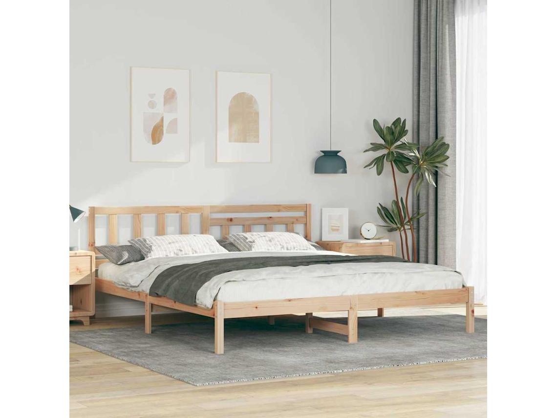Vidaxl Estrutura da Cama com Cabeceira Castanho 180 X 200 Cm