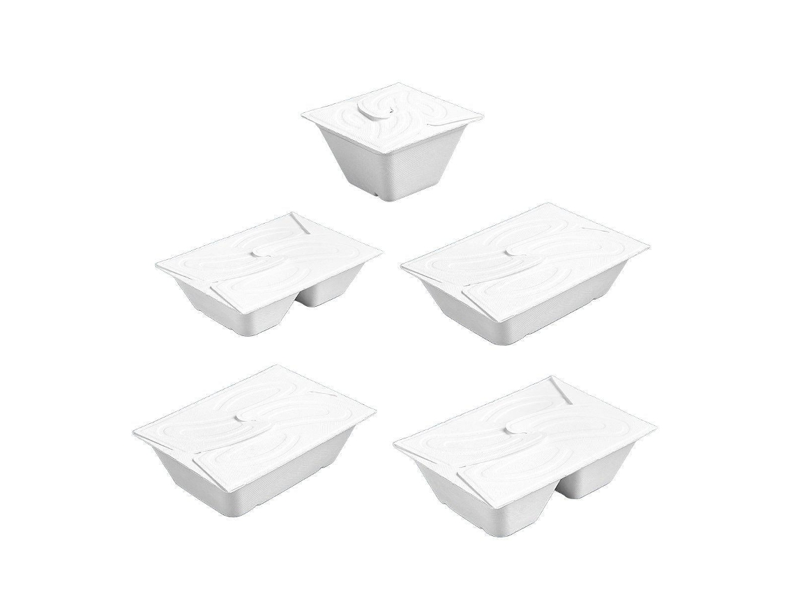 Lancheira Saudável Para Frutas E Saladas, Recipiente Portátil Branco Leve Para Armazenamento De Alimentos Aquaforge