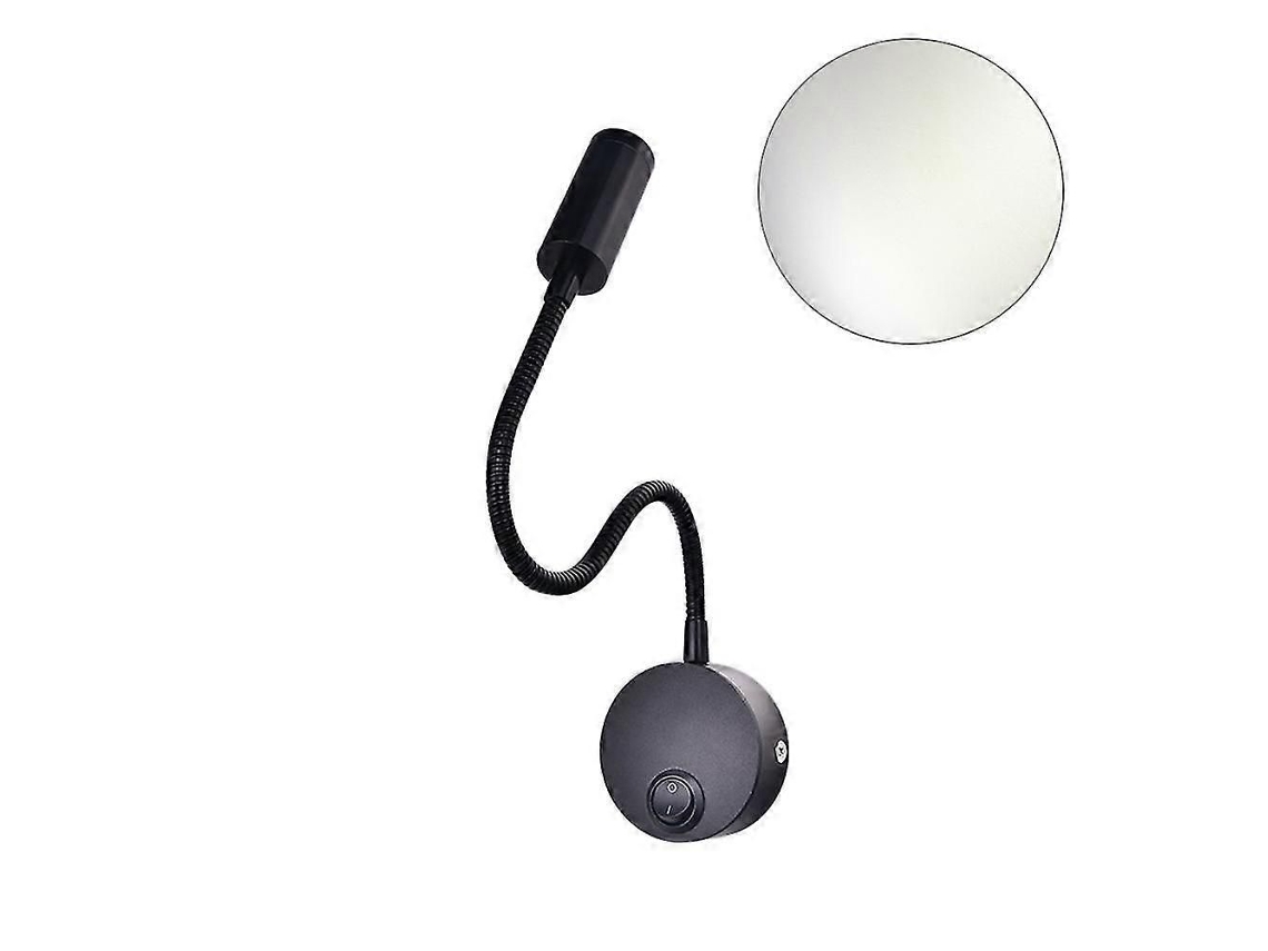 Luminária De Parede Led Com Braço Flexível De 3w Para Quarto E Leitura
