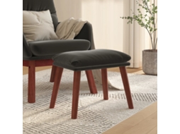 Vidaxl Apoio De Pés 45x29,5x35 Cm Veludo Cinzento-escuro