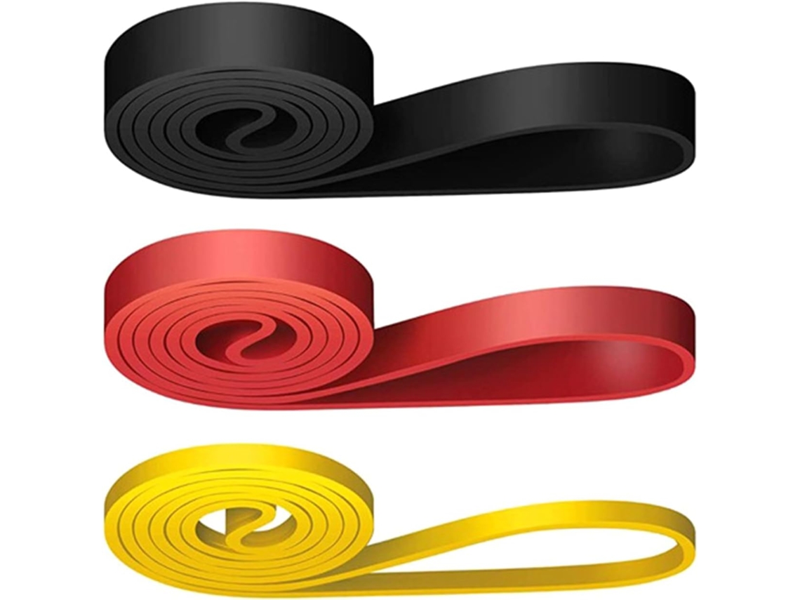 Conjunto De 3-faixas Elásticas Resistência Para Exercícios, Auxílio Em Barra Fixa, Academia, Ioga E