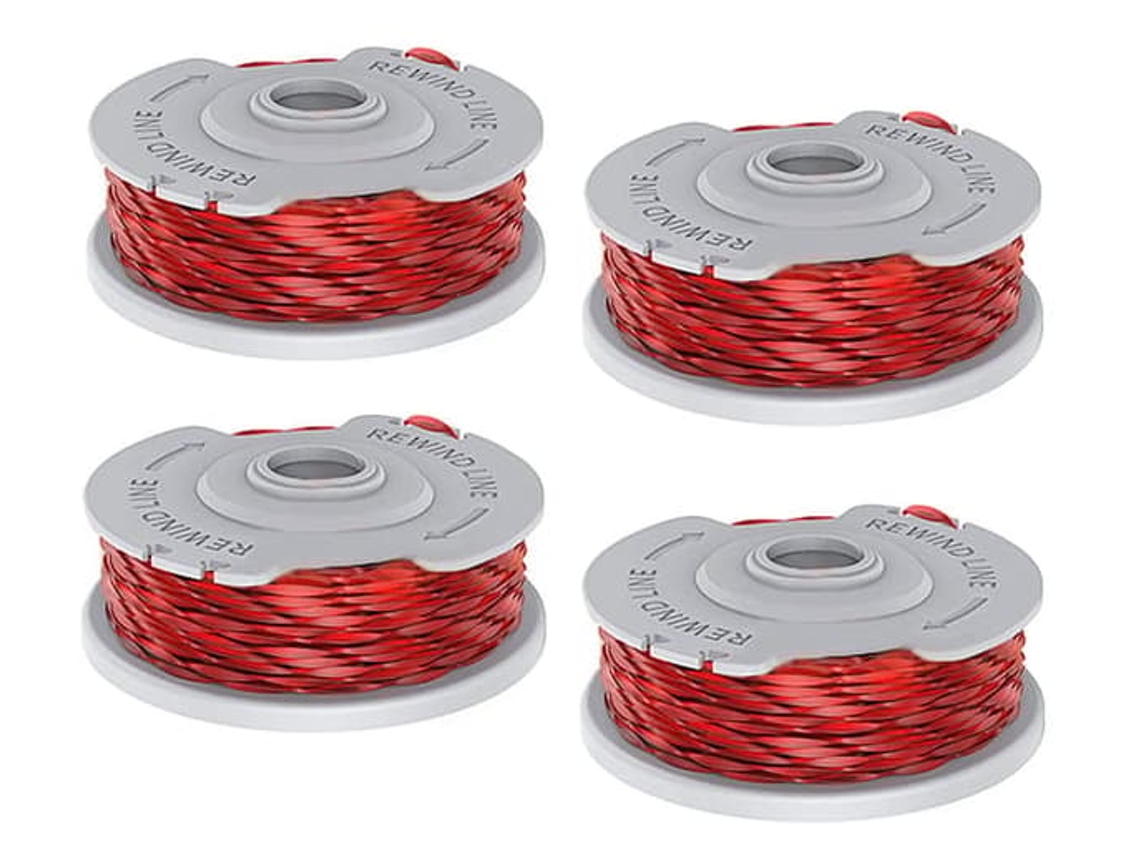 Conjunto De 4 Bobinas Para Aparador De Relva, Fio De Nylon 1,5mm, Alimentação Automática, Compatível Com Flymo