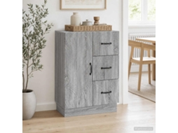 Vidaxl Buffet Sonoma Cinzento 66 X 34,5 X 87 Cm Derivados De Madeira