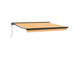 Vidaxl Toldo Areia 400 × 300 Cm Poliéster E Alumínio