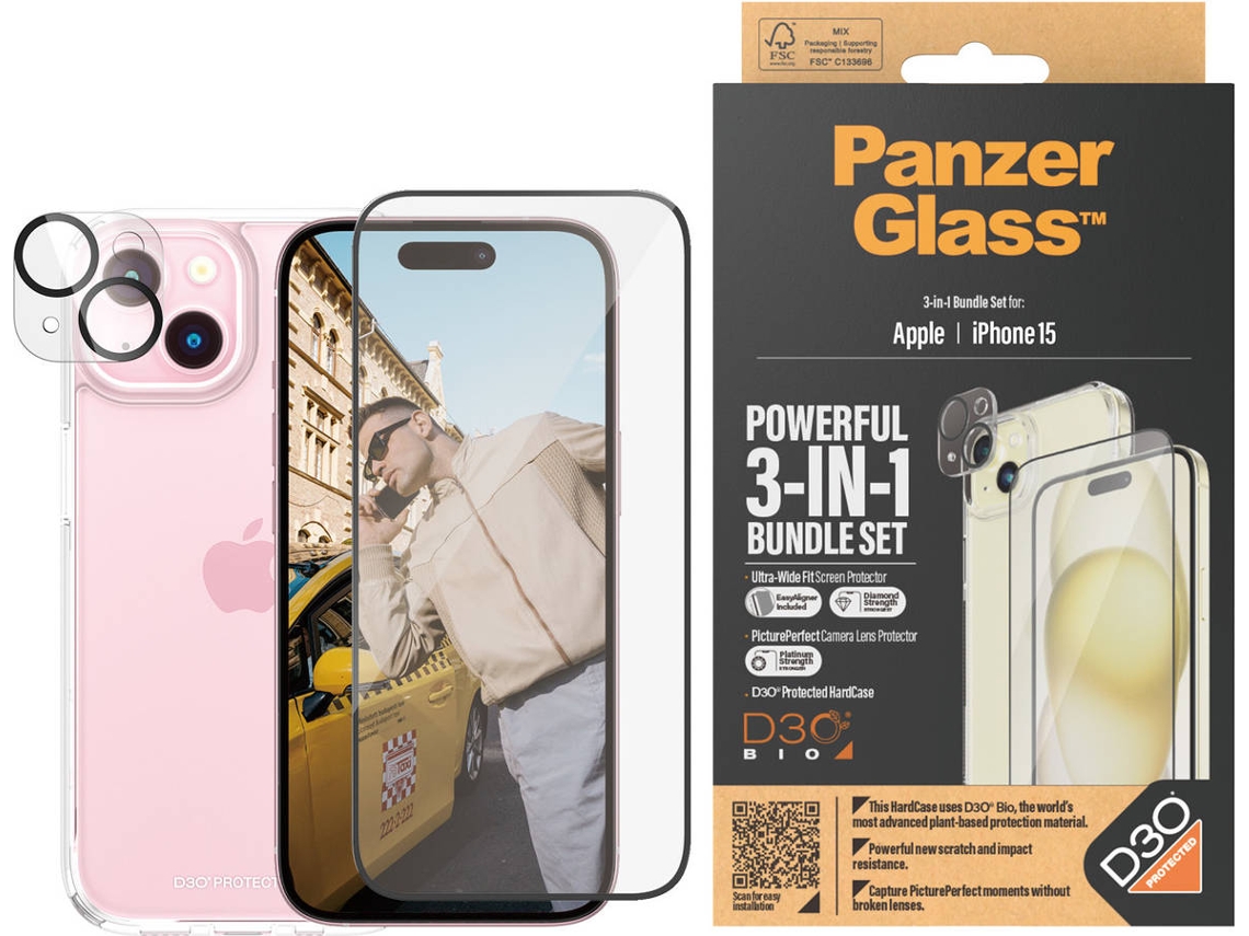 Película de Ecrã para iPhone 15 PANZERGLASS