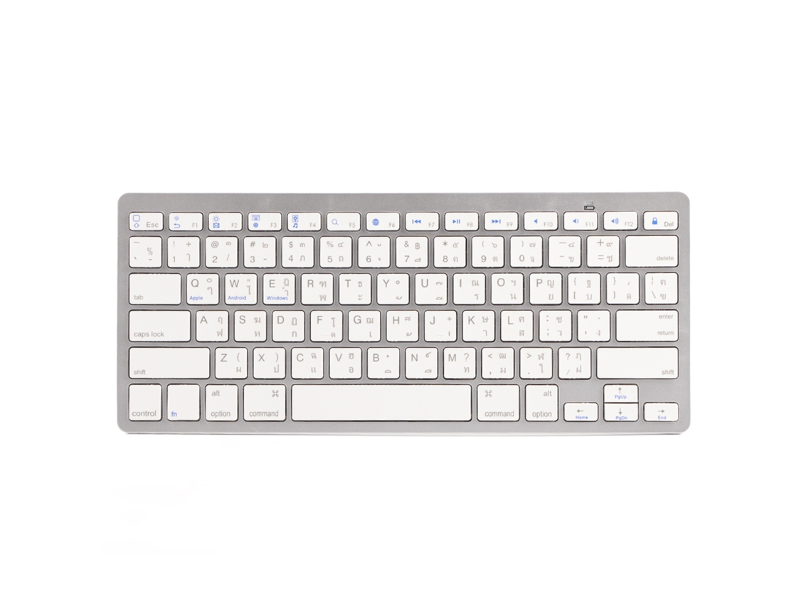 Aetheria teclado Tailandês Ultra Fino Sem Fio Bluetooth 78 Teclas para Windows Android Ios