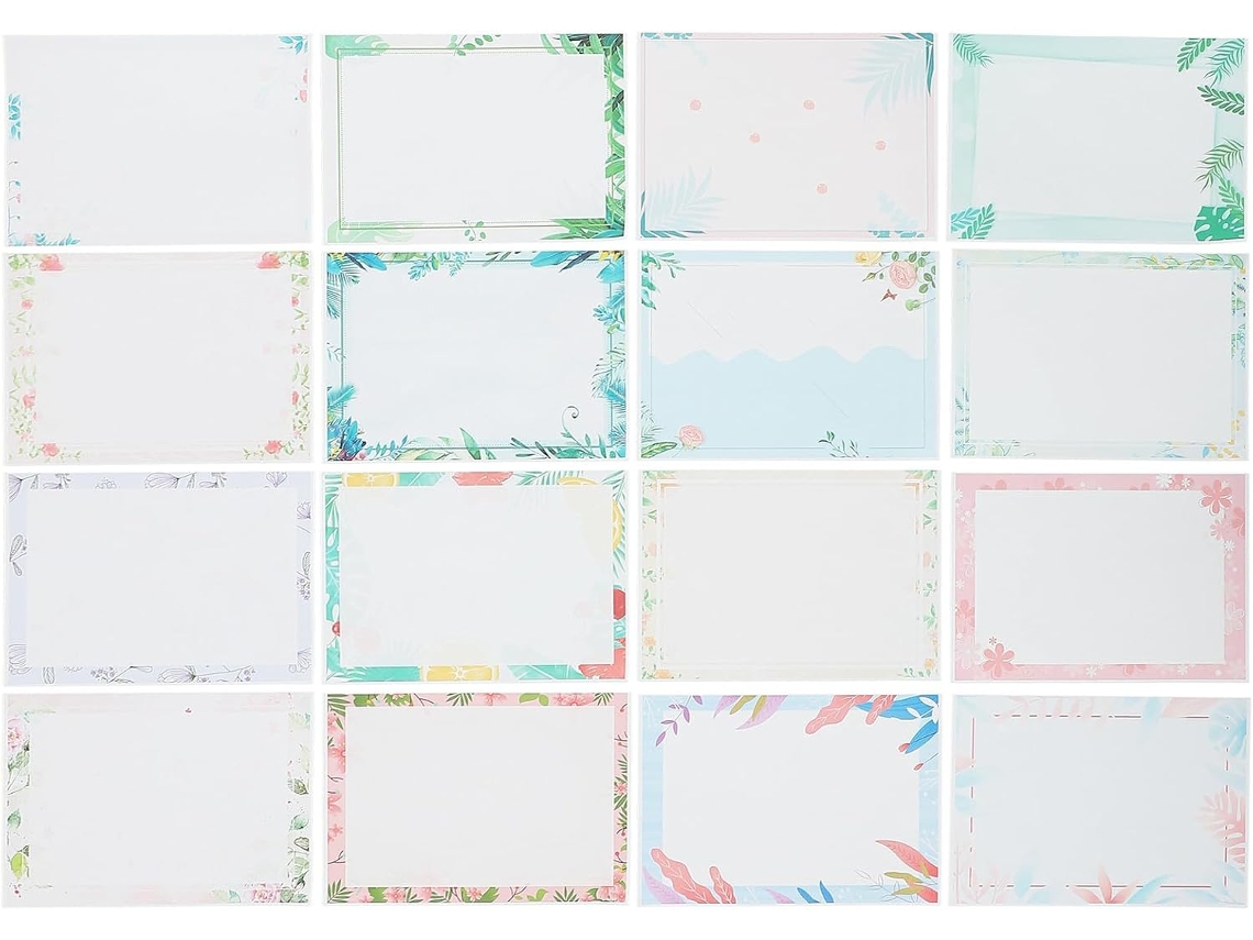 Papelaria Decorativa Amosfun com Estampa Floral, 160 Folhas, Prática para Escritório e Escola, Design Simples