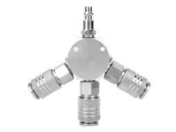 Laxiscreed Manómetro De Mangueira De Ar Com 3 Peças, Conectores Rápidos E Divisão De Fluxo