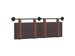 Vidaxl Cabeceira Suspensa Liso Marrom Escuro 150 X 55 X 5 Cm Pu Antigo