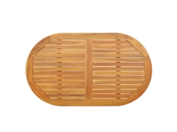 Conjunto 1 Tampo De Mesa Vidaxl Castanho Madeira De Acácia Maciça (120 X 70 X 2 Cm)