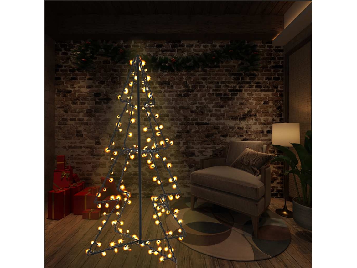 Vidaxl Árvore De Natal Em Cone 160 Leds 78x120 Cm Interior E Exterior