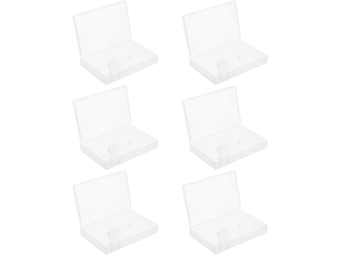 Conjunto De 6 Caixas Organizadoras De Design Simples E Elegante Em Plástico Pp Transparente.