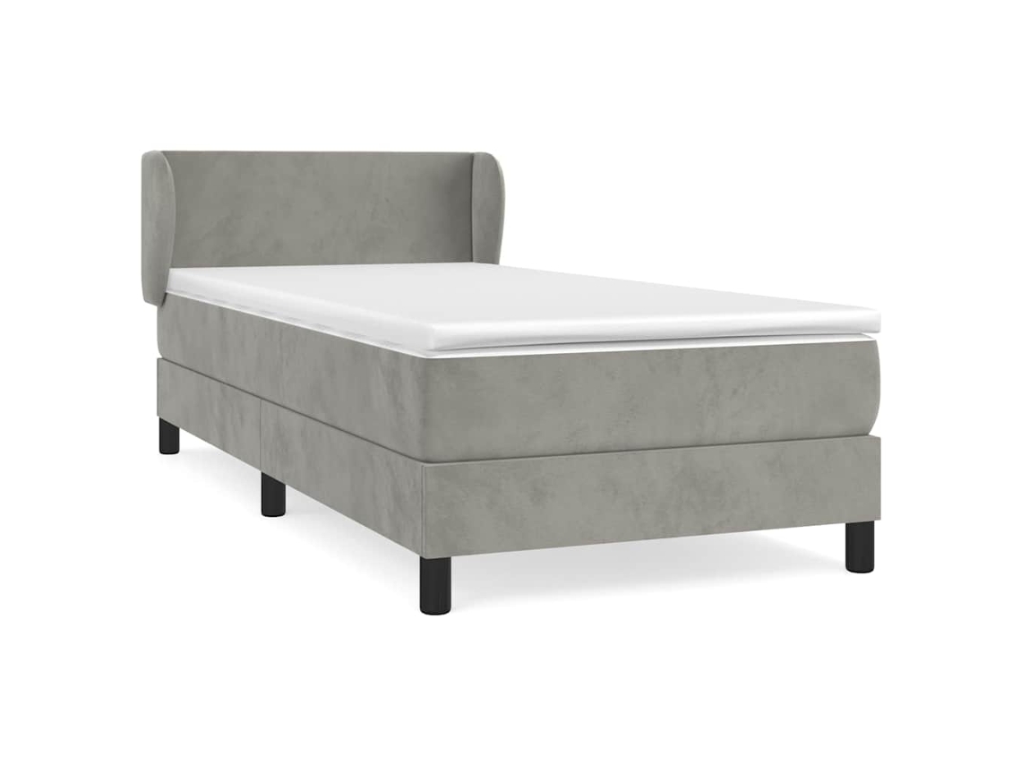 Box Spring Bed, Box Spring Beds Vidaxl Cinzeto Veludo (100 X 200 Cm)