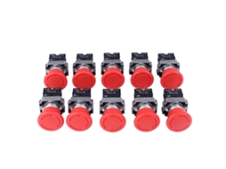 Interruptor Push button Auto bloqueante Alumínio Resetável Conjunto 10 Unid S/MARCA
