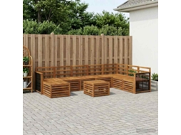 Vidaxl Conjunto De Sofás Para Exterior 6 Pcs Natural
