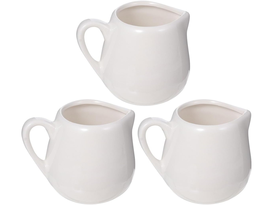 Conjunto De 3 Jarras Para Molho Com Cabo Ergonômico E Bico Antigotejamento.
