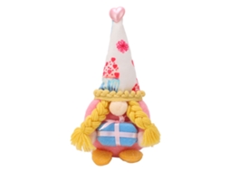 Mali brinquedo Pelúcia Gnome Adorável Decorativo Macio Presente Aniversário Penteado 10x8x27cm