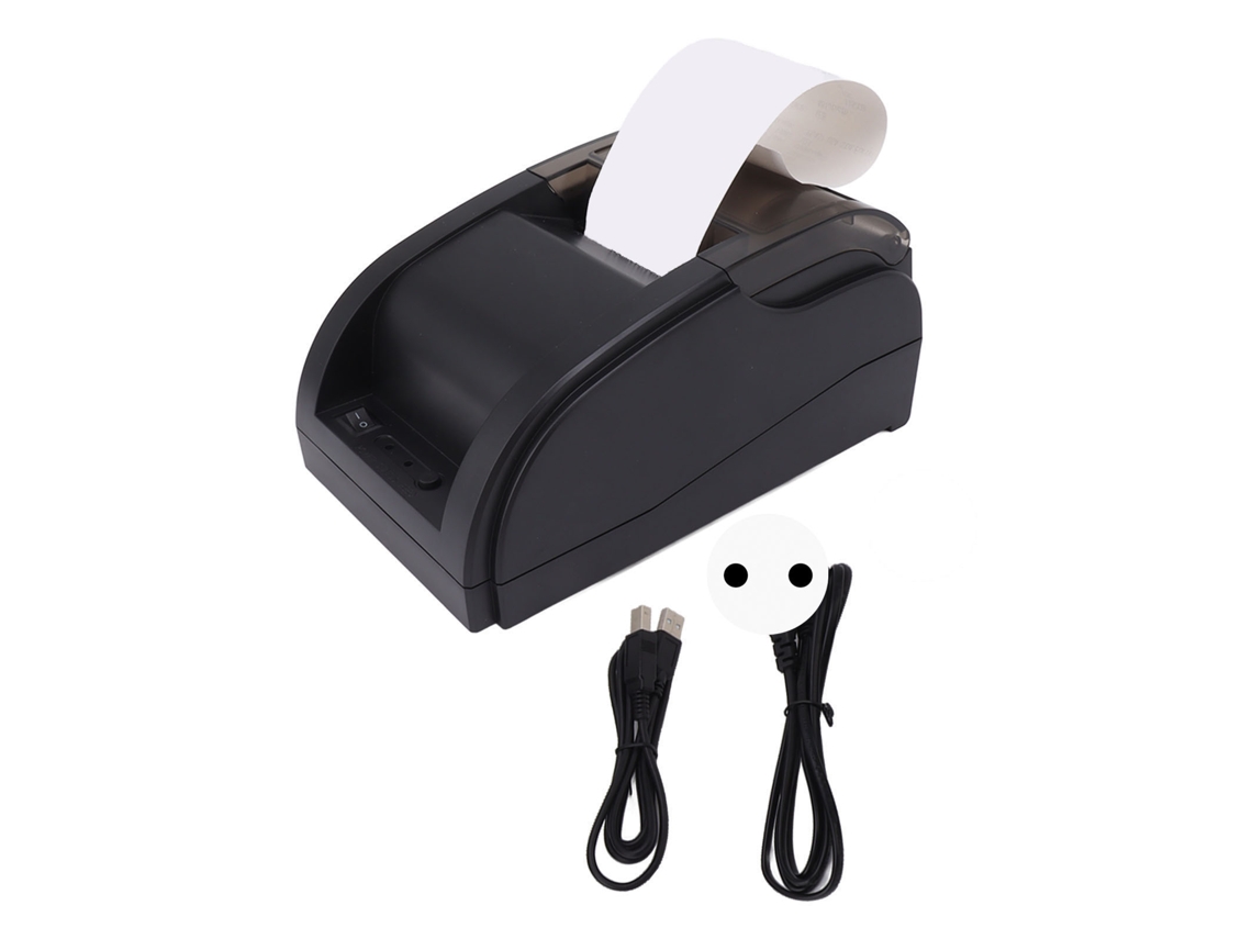 Impressora Térmica Primerox de recibos Bluetooth, portátil, 48mm, com adaptador 110-240v, plug EU