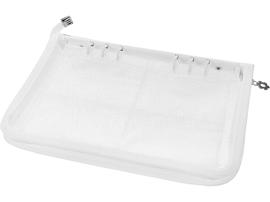 Pasta Housoutil A5 Com Capa Transparente E Fecho De Zíper, Com Design Elegante E 6 Argolas, Ideal Guardar Álbuns De