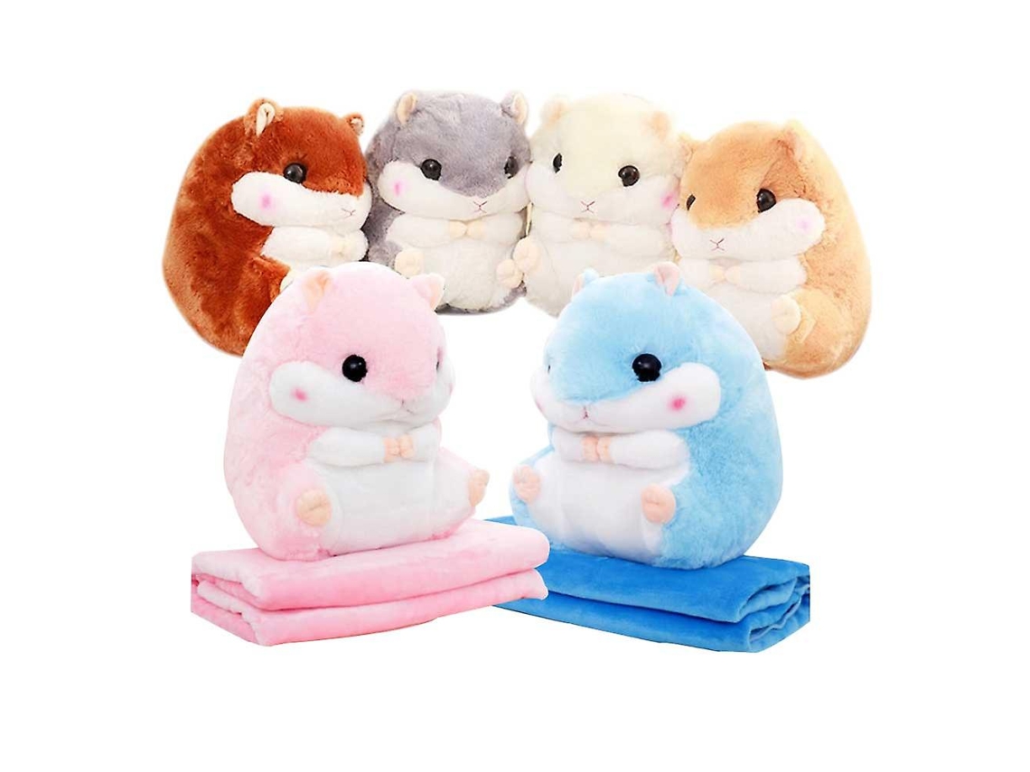 Cute Plush Hamster Stuffed Animal Toys With Blanket