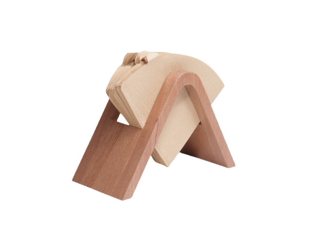 Suporte Para Filtro De Café, Organizador Cones Madeira Papel Dispensador Para Máquina De Café Com Design Reutilizável E Fácil Limpeza