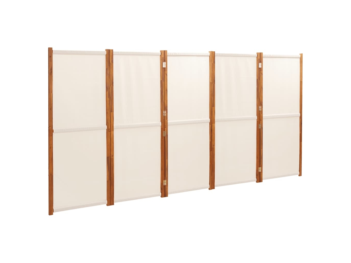 Room Divider, Room Dividers Vidaxl Creme Madeira De Acácia (350 X 180 Cm)
