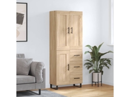 Vidaxl Armário Alto 69,5x34x180 Cm Derivados De Madeira Cor Sonoma