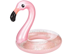 Boia Inflável Rosa Com Glitter Em Formato De Flamingo, Boia Gigante De Flamingo Para Adultos.
