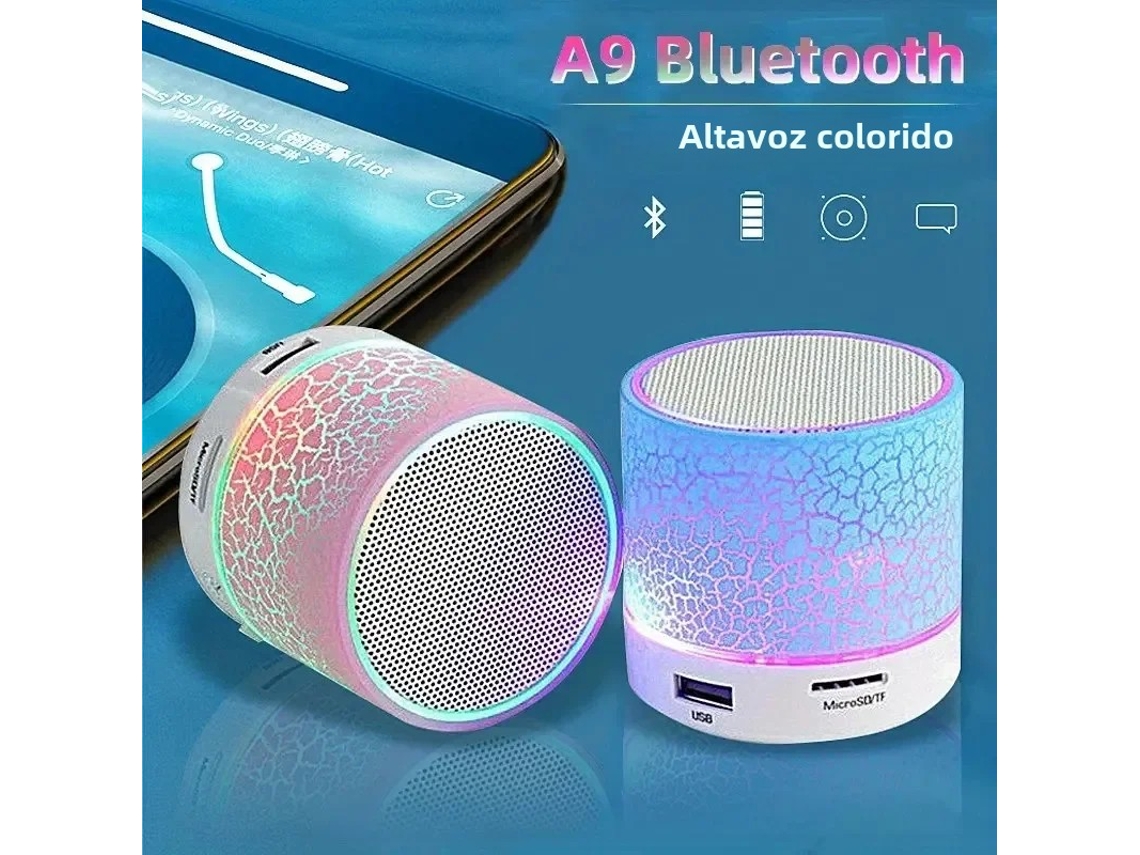 (rosa) Mini Alto-falante Bluetooth Portátil Com Subwoofer E Mp3