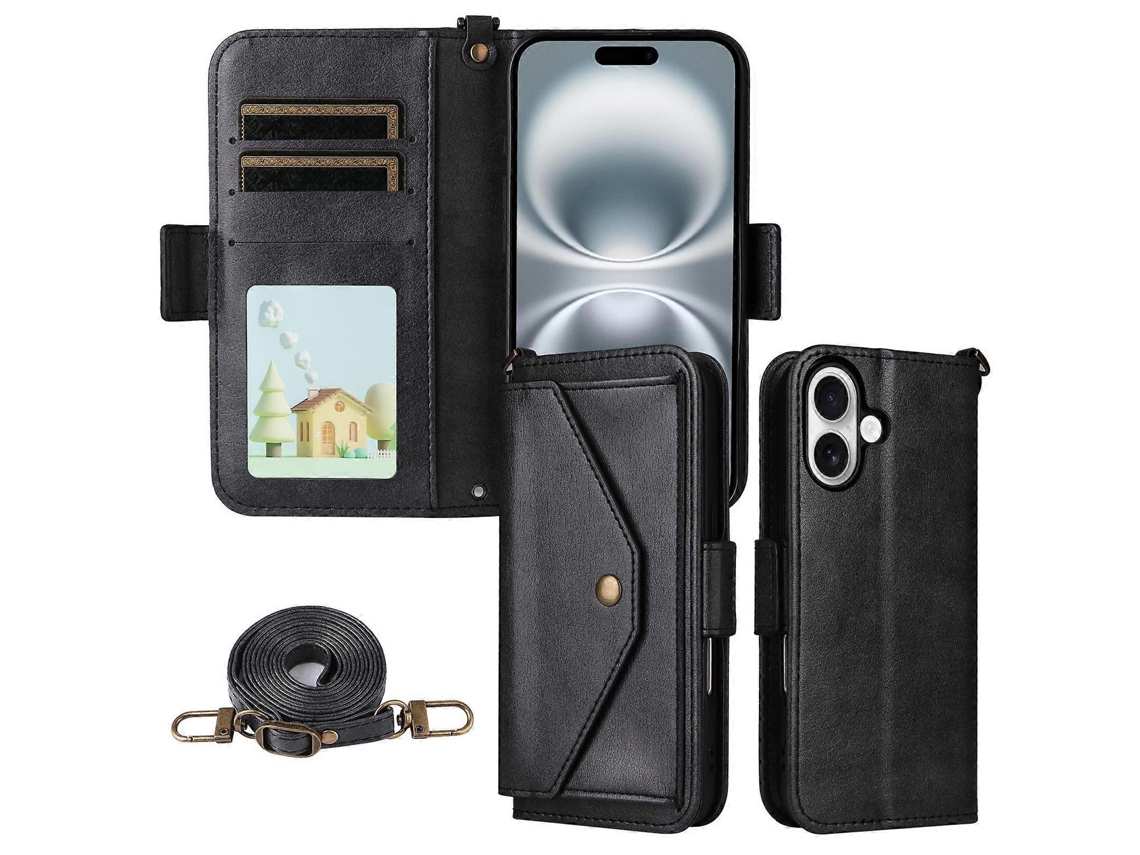 Capa De Celular De Couro Bovino Com Compartimentos Para Vários Cartões