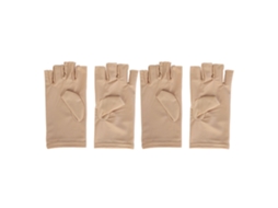 Luvas De Proteção Uv Sem Dedo Para Manicure Antienvelhecimento Respiráveis Cor De Pele Para Unhas