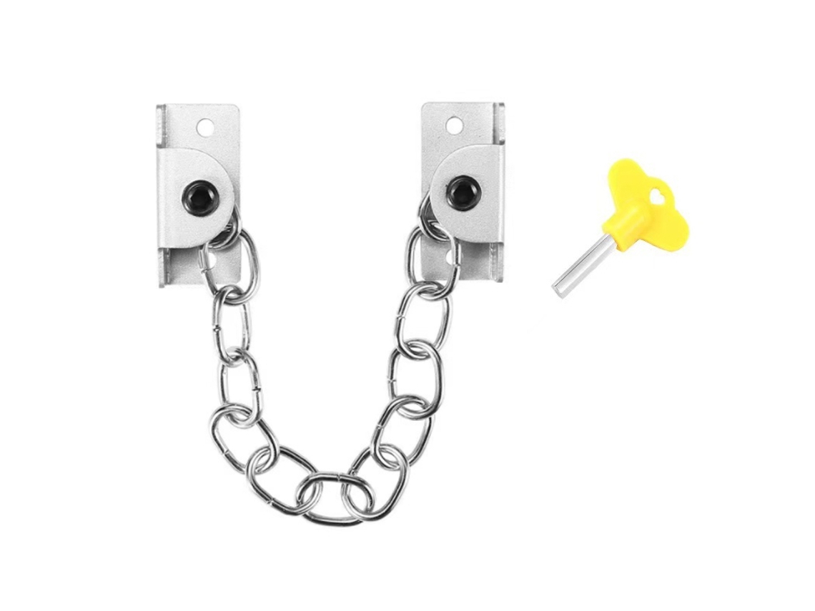 Corrente De Segurança Para Janela Em Aço Inoxidável, Limitador Porta Crianças.