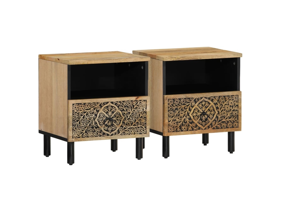 Bedside Cabinet, Bedside Cabinets Vidaxl Marrom Madeira (n/a)