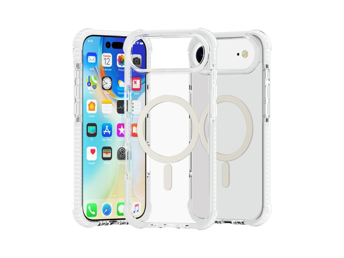 Capa De Acrílico Transparente À Prova De Choque Para Iphone 17 Air - Magnética - Magsafe