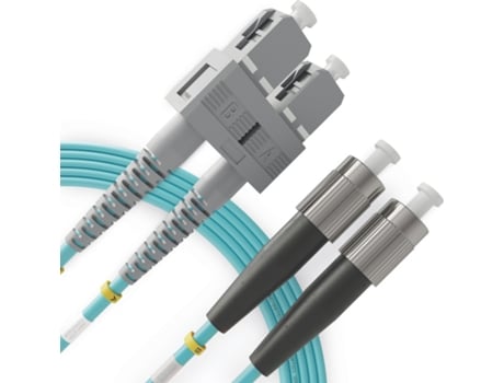 Cabo de fibra óptica duplex multimodo SC para FC OM4 (100 metros 1 unidade) Patch Cord de fibra óptica dupla UPC/UPC 50/125 40G (LSZH) BEYONDTECH