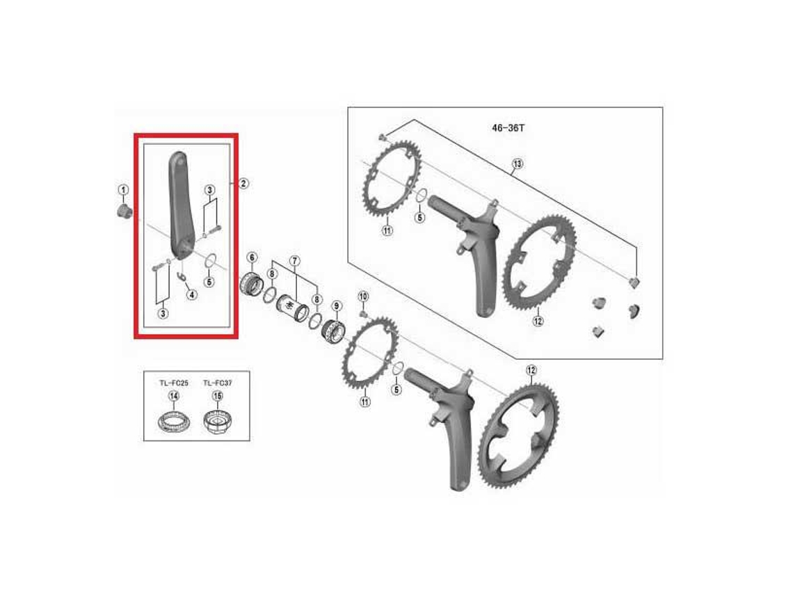 Shimano Left Fc-r8000 Hollowtech Ii