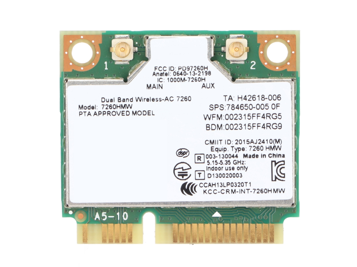 Placa De Rede 867mbps Dual Band 2.4g/5g Mini Pcie Adaptador Sem Fio 802.11a/b/g/n/ac
