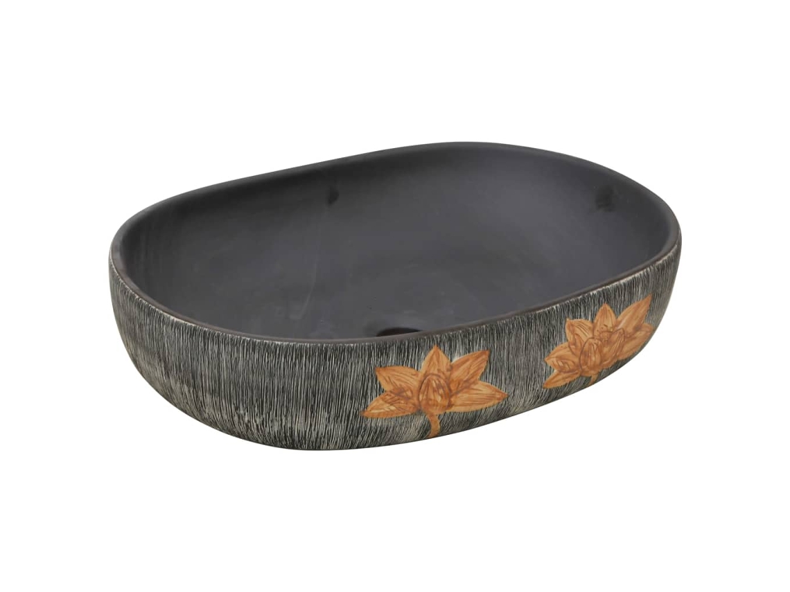 Countertop Basin, Countertop Basins Vidaxl Cinzeto Cerâmica (59 X 40 X 14 Cm)