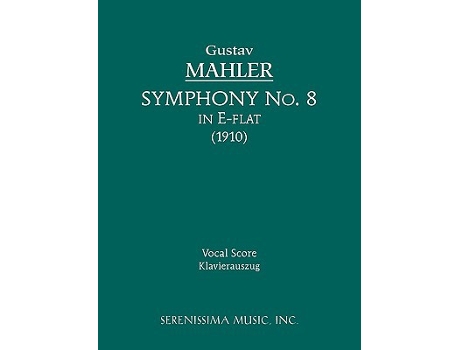 Livro Symphony No8 Vocal score Latin Edition de Gustav Mahler (Latim)