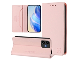 Capa De Couro Para Celular Rc01 Com Dupla Dobra Magnética E Rfid