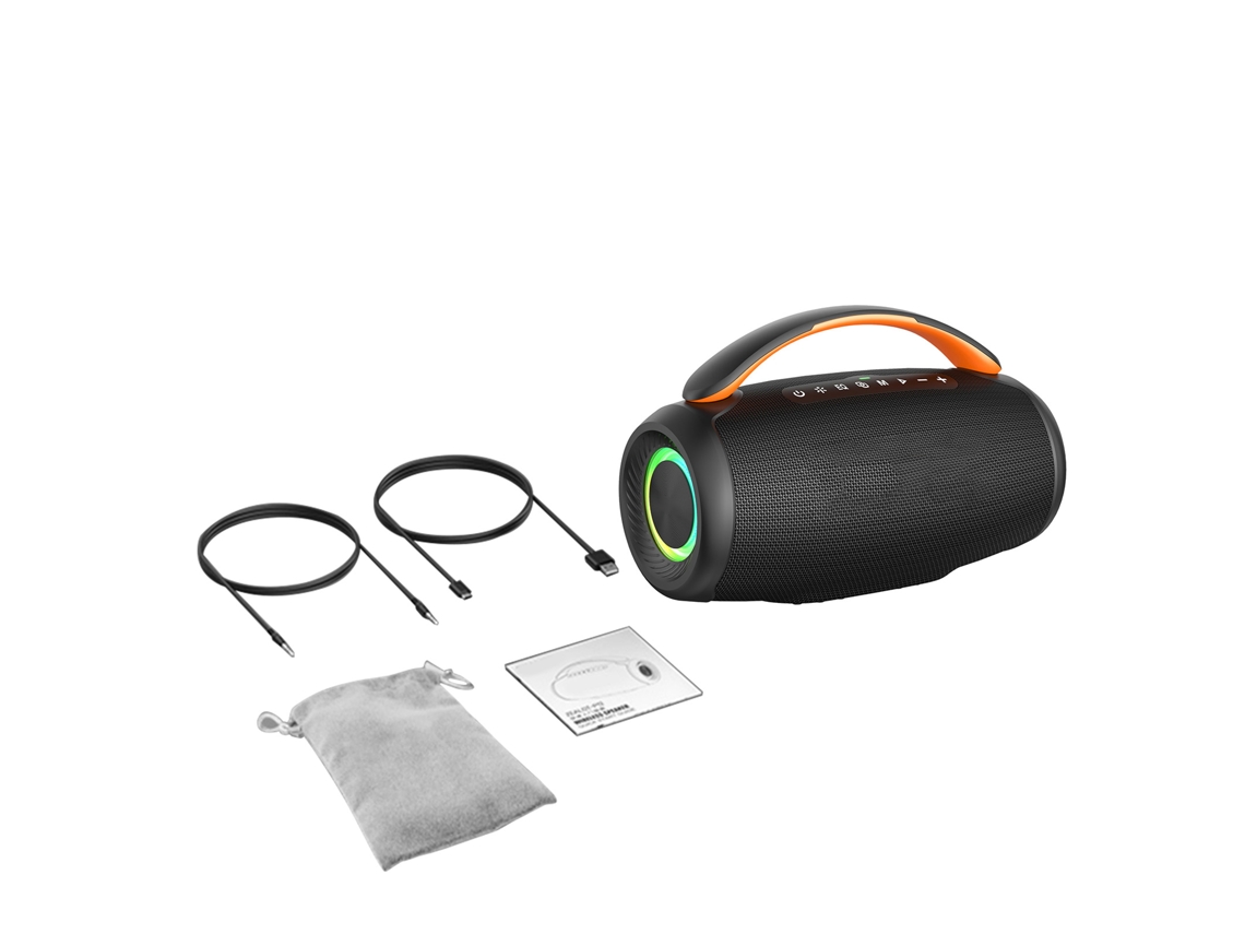 Caixa De Som Sem Fio (baixo Potente De 60w Iluminação Rgb)