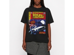 Rockinstone Back To The Future Movie Comic Cover Black Adult T-shirt Size:xxl