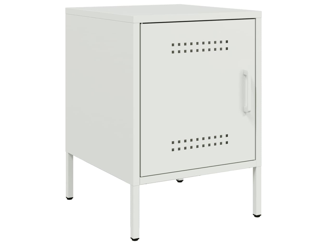 Bedside Cabinet, Bedside Cabinets Vidaxl Branco Aço (n/a)