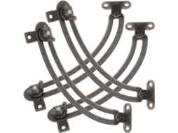 Jojofuny 4 Dobradiças De Porta Armário Com Fechamento Suave, Em Ferro Preto, Com Suporte De Elevação Para Evitar Ruído