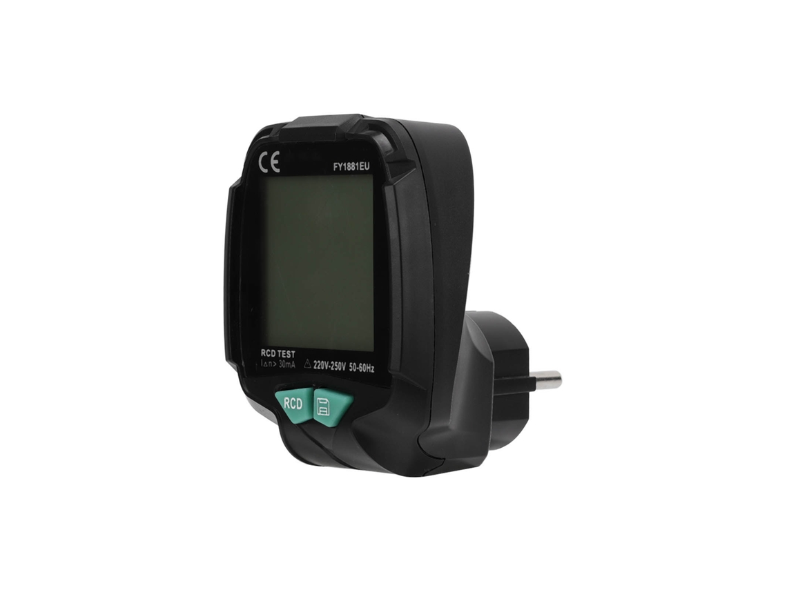 Testador de Tomada Fy1811eu Detector de Polarity e Tensão Circuito Elétrico com Armazenamento de Dados